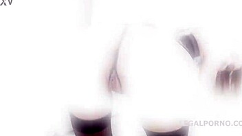 in a wild session, ukrainian blonde polina maxim takes on 4on1 dap with deep anal gapes and swallow