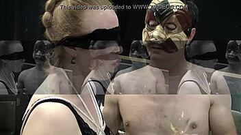 This French amateur redhead explores BDSM with speculum and peeing in panties during gyno exam