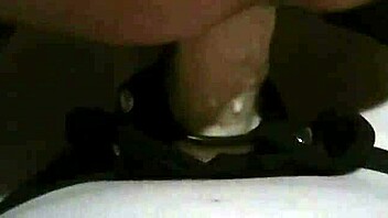 pegged guy enjoys the strap-on action