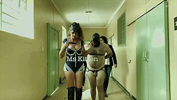 dominatrix mistress april - secret interrogation in military camp with brutal strapon femdom 😈🔒