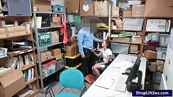 i love how this cute brunette teen gives blowjobs and gets fucked by lp officer in the office