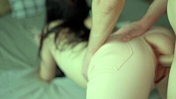 Rip Jeans And Pound Pussy Hard In Doggystyle With Brunette Amateur Stepsister Moaning Loud