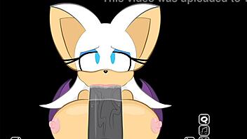 hey, rouge just interrupts shadow to suck on that massive cock in this extra secret game scene