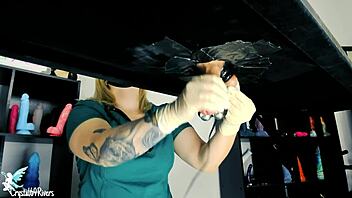 Naughty Nurse Milking Table With Toys Cumshot Handjob For Patient In Hospital Latex Gloves