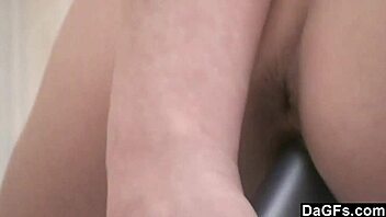 Dagfs - Eager neighbor blonde gets filmed masturbating with toys in lingerie for some hairy small tits fun 😏