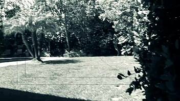 I feel so excited seeing mom outdoors under the sun, rubbing her big tits and fingering gaping asshole before deep anal fuck with cumshot!