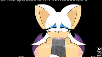 hey, rouge just interrupts shadow to suck on that massive cock in this extra secret game scene