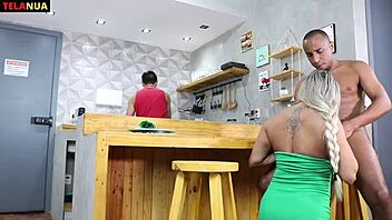 she loves when visitors come over and didn't wait just went right in the kitchen