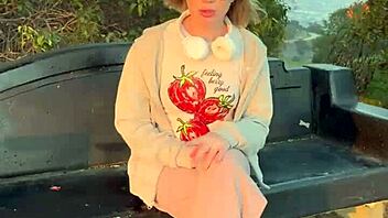 free sfw version of my first ever pornlog with sexy petite blonde flashing outdoors