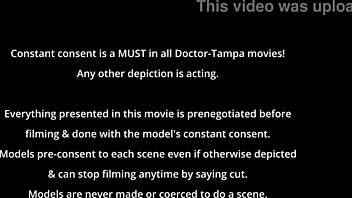 In a dark room yasmine woods screams while blindfolded and handcuffed in latex gloves