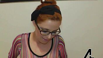 watch redhead penny pax deepthroat alex legend's massive thick cock until it gapes her mouth wide