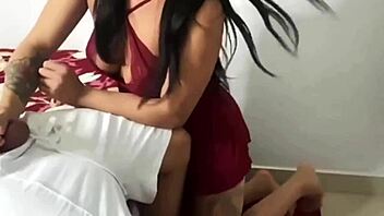 The guy casually hooked up with a shemale packing a big cock.