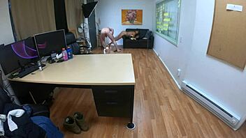 Nataly dewalt casting with deepthroat blowjob and hardcore sucking on cock