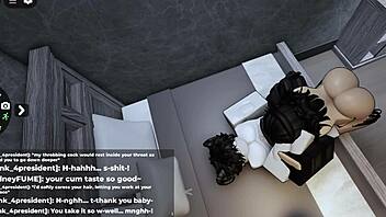 The Roblox slut got totally soaked in cum during her wild adventure.