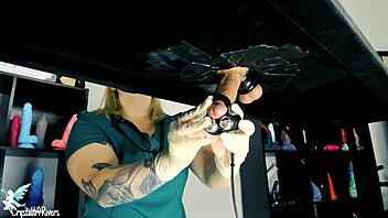 Naughty Nurse Milking Table With Toys Cumshot Handjob For Patient In Hospital Latex Gloves