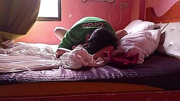 Amateur asian woman bent over in hotel for doggystyle blowjob leading to intense creampie orgasm.