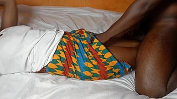 an african student and teacher share a passionate quickie in a homemade rough encounter.