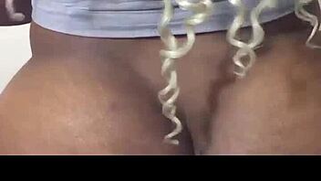 ebony couple dives into deepthroat blowjob with wet face fucking in homemade video