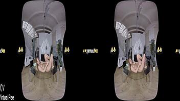 Blonde Chrissy Fox dives deep into wet piss play