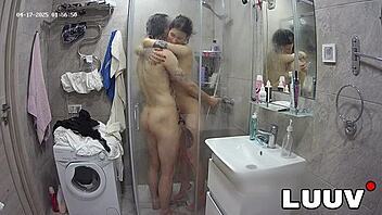 i caught tattooed alice joining her boyfriend in the shower on webcam