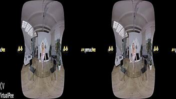 Blonde Chrissy Fox dives deep into wet piss play