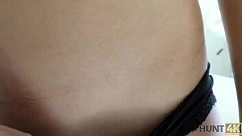 In a bold move for their dream wedding, young Czech bride Ria Sunn agrees to public pov sex for cash with a stranger outdoors.