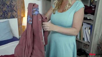 Blonde babe works as personal maid