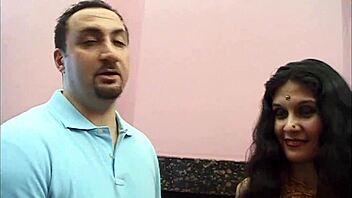 Curvy mature Indian wife tries rough interracial pussy fucking with cum in mouth for her first time!