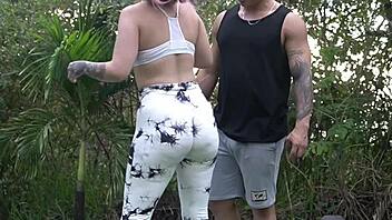 i fuck hot blonde in yoga session with blowjob and wet pussy