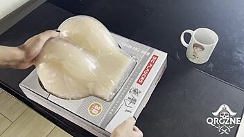 Brazilian Backstage Test with Realistic Sex Doll Toy