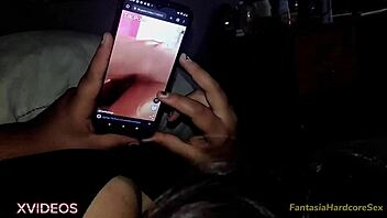 watching tiktoks with my best friend got me hot seeing her huge tits bounce