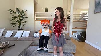 So there I was, judging this wild porn audition where cheerleader brunettes take big cocks in cowgirl and doggystyle with cumshots