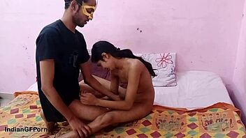 Skinny Indian Teen Takes Huge Cock Deep in Tight Pussy for Rough Hardcore Fucking and Cumshot
