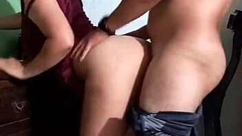 the brunette milf cheated with intense fucking, taking creampie doggystyle before her boyfriend showed up