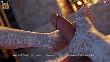 i feel such intense pleasure from big cock footjob on huge tits