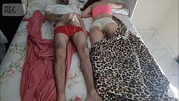 In a homemade twist, mature guy spins lies so young neighbor shares bed leading to ass masturbation cum handjob and submissive cock action in shorts.