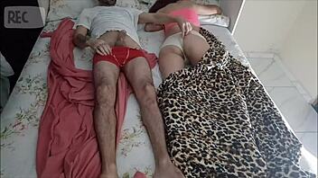 In a homemade twist, mature guy spins lies so young neighbor shares bed leading to ass masturbation cum handjob and submissive cock action in shorts.