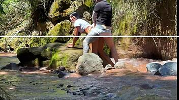 Amateur Couple Fucks Outdoors By The River