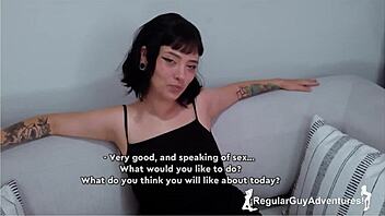 4k goth girl nicole tries out the casting couch in an interview