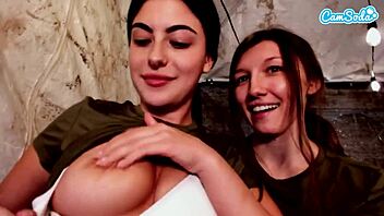 Two Amateur LESBIAN Soldiers KISSING FINGERING And PUSSY Playing In Quarters