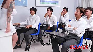 i'm the pervy horny teacher devil khloe in wild threesome