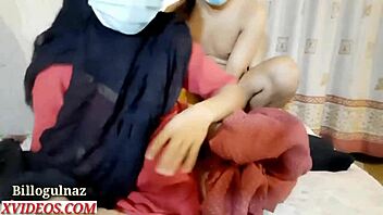 indian muslim girl in hijab gets fucked doggystyle by boyfriend with clear hindi audio