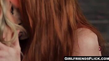 two adorable teen 18+ babes shared a kiss before diving into sensual scissoring and licking