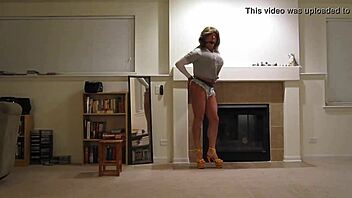 hey check out rachel st clair in this handcuff bondage display