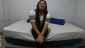 Oh god, this beautiful young Latina comes over for a hot casting facial cumshot 😍💦