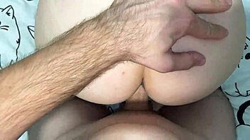 Hey, stepdaughter got all set for her stepfather's overnight visit in this real amateur homemade sex with big natural tits brunette babe shaking ass! 😏🏠💕