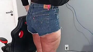 What if sexy shorts reveal tan lines on a beautiful tanned body in jeans?