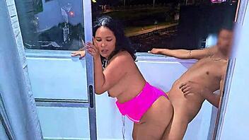 personal-error i uh latina slut suckin and fuckin cock on balcony overlookin street