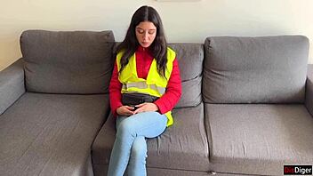 the bus conductor discovered cheating passengers in the garage and delivered a rough public punishment with close-up action.