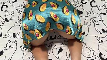 Hey, stepdaughter got all set for her stepfather's overnight visit in this real amateur homemade sex with big natural tits brunette babe shaking ass! 😏🏠💕